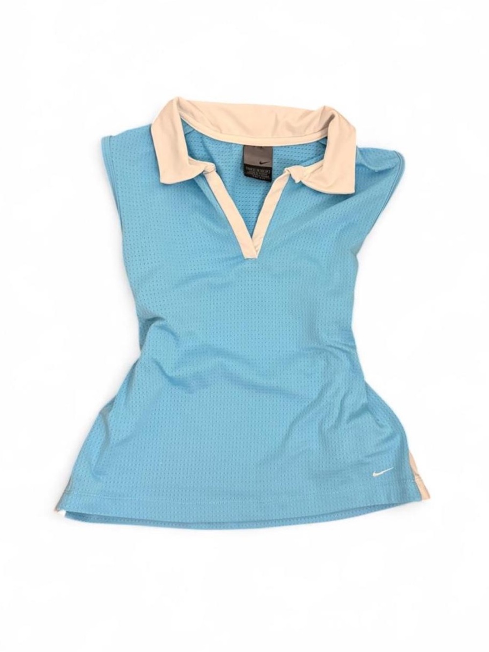 Vintage Y2K Nike Dri-FIT Blue Tennis Polo Top XS Grey Tag